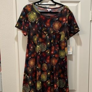 “Carly” Black with Colored Fireworks